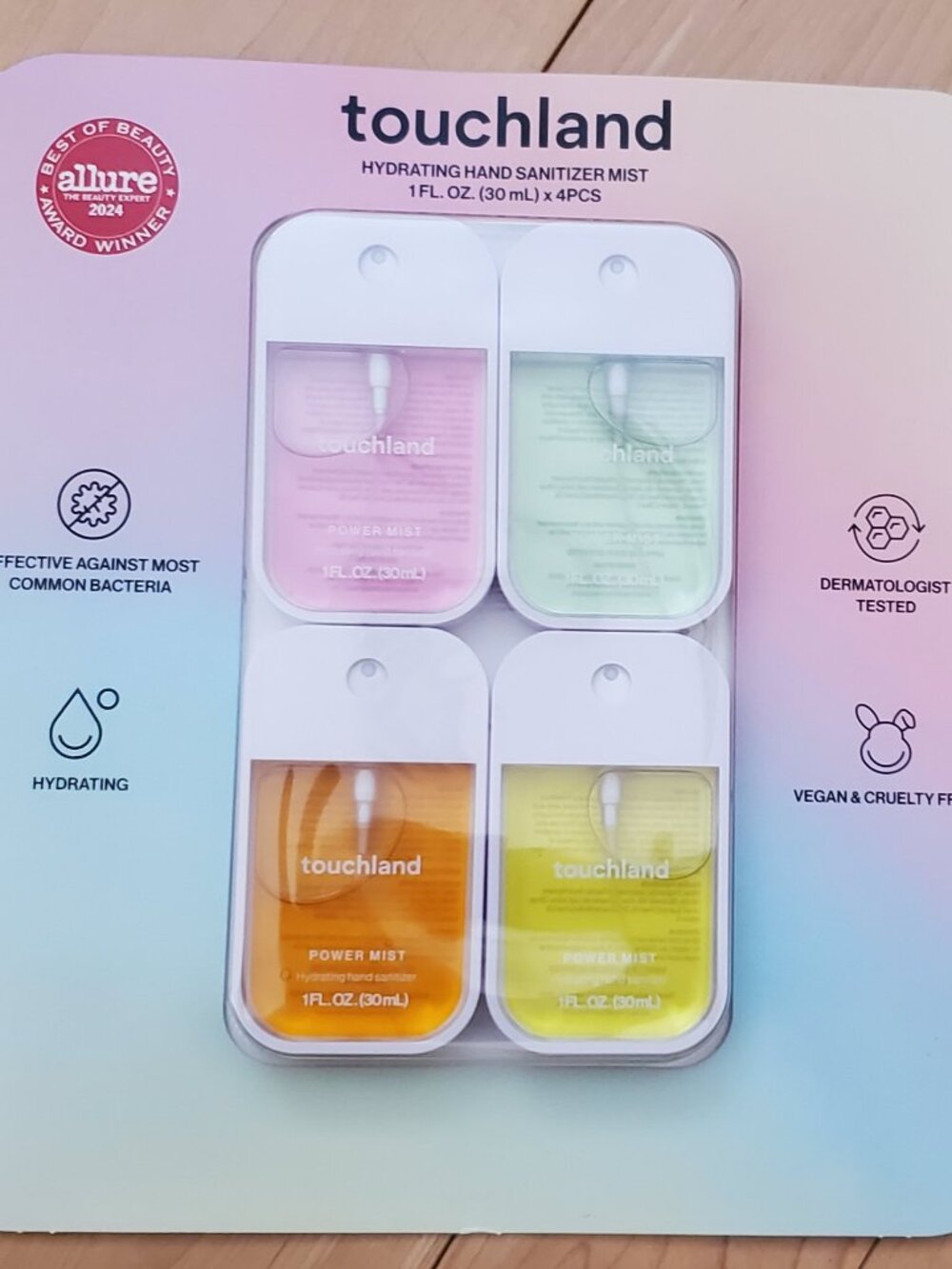 TOUCHLAND HAND SANITIZER TOUCH LAND HAND SANI POWER MIST HYDRATING SCENTED 4 PCK